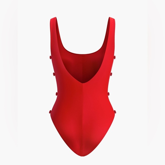 Commense Side Button Cutout One-Piece Swimsuit - Picture 6 of 7